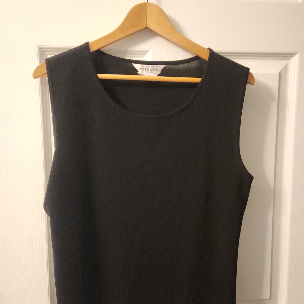 Misook Elegant Black Tank Top